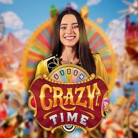 Logo of Crazy Time from Evolution at Slotobit Casino